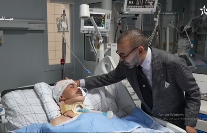 الملك محمد السادس حفظه الله في زيارة تفقدية لمصلحتي الإنعاش واستشفاء ضحايا الزلزال